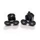 ABBER Душевой уголок  Schwarzer Diamant AG30150BH-S80B-S80B, размер 150x80 см, двери раздвижные, стекло 6 мм AG30150BH-S80B-S80B - фото 155074