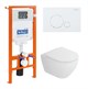 BELBAGNO Комплект 4 в 1 Унитаз подвесной Cezares STYLUS-TOR CZR-6601-TH-TOR с сиденьем CZR-2316-SC + Система инсталляции для унитазов BelBagno BB002-80  с кнопкой смыва BB014-SR-BIANCO CZR-6601-TH-TOR/CZR2316SC/BB002-80/BB014-SR-BIANCO - фото 155602