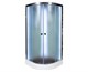 DETO Душевая кабина D08S LED, размер 80x80 см, профиль глянцевый хром, стекло матовое D08SLED