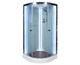 DETO Душевая кабина D08S LED, размер 80x80 см, профиль глянцевый хром, стекло матовое D08SLED