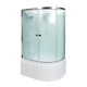 DETO Душевая кабина D120L, размер 120x80 см, профиль глянцевый хром, стекло матовое D120L - фото 160200