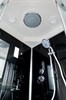 DETO Душевая кабина B10S LED BLACK, размер 100x100 см, профиль глянцевый хром, стекло тонированное - фото 160714