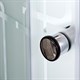 DETO Душевая кабина EM4590N LED с гидромассажем, размер 90x90 см, профиль глянцевый хром, стекло с узором EM4590NLED+GM - фото 163052