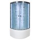 DETO Душевая кабина EM4510 LED, размер 100x100 см, профиль глянцевый хром, стекло с узором EM4510LED - фото 163239