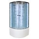 DETO Душевая кабина EM4510N LED, размер 100x100 см, профиль глянцевый хром, стекло с узором EM4510NLED - фото 163381
