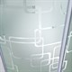 DETO Душевая кабина EM4510N LED с гидромассажем, размер 100x100 см, профиль глянцевый хром, стекло с узором EM4510NLED+GM - фото 163426