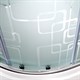 DETO Душевая кабина EM4510N LED с гидромассажем, размер 100x100 см, профиль глянцевый хром, стекло с узором EM4510NLED+GM - фото 163427