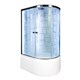 DETO Душевая кабина EM4512L LED, размер 120x80 см, профиль глянцевый хром, стекло с узором EM4512LLED - фото 164443