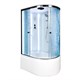 DETO Душевая кабина EM4512L LED, размер 120x80 см, профиль глянцевый хром, стекло с узором EM4512LLED - фото 164444