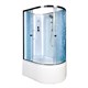 DETO Душевая кабина EM4512LN LED, размер 120x80 см, профиль глянцевый хром, стекло с узором EM4512LNLED - фото 164458