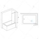 RGW Screens Шторка на ванну  SC-056, неподвижная, ширина 30 см - фото 174027
