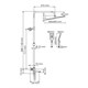 WASSERKRAFT Душевая система-стойка с термостатическим смесителем с изливом, хром - фото 175118