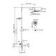 WASSERKRAFT Душевая система-стойка с термостатическим смесителем с изливом, хром - фото 175130