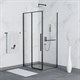 RGW Stilvoll Душевой уголок SV-42-1B (SV-12B + Z-060-2B), прямоугольный, размер 140x80 см, двери раздвижные 323242148-014