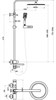 BELBAGNO Luce Душевая стойка со смесителем для ванны, верхним и ручным душем, чёрный LUC-VSCM-NERO. Верхний душ 25х25 см - фото 179257