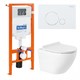 BELBAGNO Sfera-R Комплект 4 в 1 Унитаз подвесной BelBagno SFERA-R BB046CHR с сиденьем BB2111SC + Система инсталляции для унитазов BelBagno BB002-80 с кнопкой смыва BB014-SR-BIANCO - фото 179649