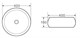 BELBAGNO Раковина накладная керамическая круглая BB1065, круглая, 405х405х160, цвет белый - фото 179953