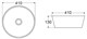 BELBAGNO Раковина накладная керамическая, круглая, бежевая матовая, BB1315-H316, 410x410x130 - фото 179961