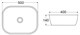 BELBAGNO Раковина накладная керамическая, прямоугольная, бежевая матовая, BB1302-H316, 500x400x140 - фото 179967
