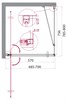 BELBAGNO Marmi Душевой уголок прямоугольный, размер 70х80 см, двери распашные, стекло 8 мм - фото 180511