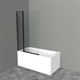 BELBAGNO Uno Шторка на ванну, размер 100 см, двери распашные, стекло 5 мм - фото 183095