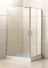 BELBAGNO Uno-195 Душевой уголок прямоугольный, размер 100х80 см, двери раздвижные, стекло 5 мм UNO-195-AH-2-100/80-P-Cr - фото 183207