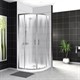 BELBAGNO Uno-195 Душевой уголок полукруглый, размер 100х100 см, двери раздвижные, стекло 5 мм UNO-195-R-2-100-CH-CR - фото 183401