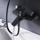 AM.PM F90A10022 Gem, смеситель для ванны/душа излив 179 мм, черный, шт. - фото 185546