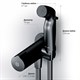 AM.PM F0H85A522 X-Joy, TouchReel гигиенический набор для скрытого монтажа со смесителем д/душа, черный, шт - фото 185763