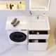 AM.PM M85AWPR1201WG X-Joy, Раковина над стиральной машиной, литьевой мрамор, правая, 120 см, белый глянец - фото 187805