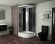 NIAGARA Eco Душевая кабина 1/4 круга, размер 90х90 см, профиль - серебро / стекло - рисунок, двери раздвижные, поддон 26 см, стекло 4 мм 3504 - фото 188812