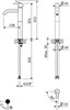 CEZARES Leaf Смеситель для накладной раковины однорычажный, с донным клапаном, цвет черный матовый - фото 189892