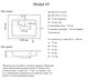 MADERA Modul Раковина накладная  прямоугольная, искусственный мрамор, ширина 65 см - фото 191137