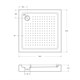 CEZARES Акриловый поддон TRAY-A-A-90-15-W0 квадратный, размер 90х90 см, высота 15 см, цвет белый TRAY-A-A-90-15-W0 - фото 192880