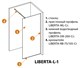 CEZARES Liberta Душевая перегородка, профиль - черный  / стекло - бронза, ширина 80 см, стекло 8 мм LIBERTA-L-1-80-BR-NERO - фото 193425