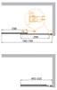 CEZARES Slider Шторка на ванну раздвижная, профиль - хром / стекло - прозрачное, ширина 80 см, стекло 6 мм - фото 193628