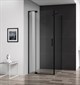 CEZARES Slider Душевой уголок прямоугольный двери распашные, профиль - черный  / стекло - прозрачное, размер 100х100 см, стекло 8 мм - фото 195004
