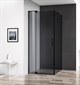 CEZARES Slider Душевой уголок прямоугольный двери распашные, профиль - черный  / стекло - серое, размер 90х100 см, стекло 8 мм - фото 195033