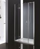 CEZARES Bergamo Душевая дверь в нишу распашная, профиль - хром / стекло - прозрачное, ширина 130 см, стекло 6 мм - фото 195318