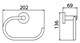 TIMO Saona Полотенцедержатель полукольцо (13050/03), цвет черный - фото 195841