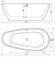 SANCOS Avocado Ванна акриловая отдельностоящая, размер 170х80 см, цвет белый FB18