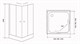 TIMO Tl Душевой уголок квадратная, размер 80х80 см, профиль - хром / стекло - прозрачное, двери раздвижные - фото 198012