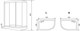 TIMO Tl Душевой уголок прямоугольная-ассиметричная, размер 80х120 см, профиль - хром / стекло - прозрачное, двери раздвижные - фото 198024