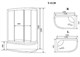 TIMO Standart Душевая кабина прямоугольная-асимметричная, размер 120х85 см, профиль - матовый / стекло - тонированное, двери раздвижные - фото 199316