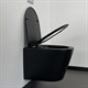 COMFORTY Унитаз подвесной 105MB безободковый, сиденье дюропласт softclose тонкое, быстросъёмное, цвет черный матовый - фото 201163