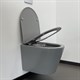 COMFORTY Унитаз подвесной 105MH безободковый, сиденье дюропласт softclose тонкое, быстросъёмное, цвет светло-серый матовый - фото 201176