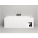 SALINI Ornella Встраиваемая ванна с прямоугольной чашей, регулируемые ножки, донный клапан "Up&Down" белый, сифон, интегрированный слив-перелив размер 170х70 см, белый матовый - фото 202346