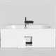 SALINI Ornella Встраиваемая ванна с прямоугольной чашей, регулируемые ножки, донный клапан "Up&Down" белый, сифон, интегрированный слив-перелив размер 180х80 см, белый матовый - фото 202568