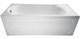 1MARKA Libra Ванна прямоугольная пристенная размер 170х70 см, цвет белый - фото 204672