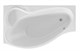 1MARKA Gracia Ванна асимметричная пристенная размер 170х100 см, цвет белый - фото 205057